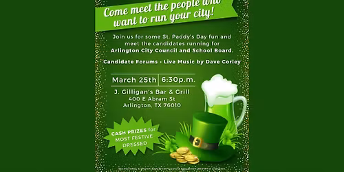Arlington Candidate Forum: Meet the candidates who are wanting to serve our community. See you there