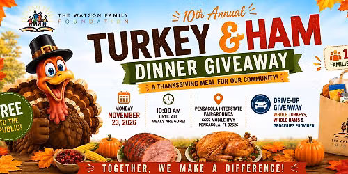 Watson Family Foundation 10th Annual Turkey and Ham Dinner Giveaway