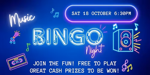 🎵 MUSIC BINGO NIGHT 🎵