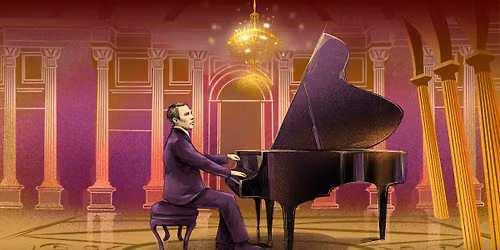 Sergei Rachmaninoff by candlelight