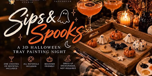 Sips & Spooks : A 3D Halloween Tray Painting Night