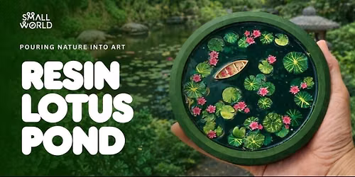 Resin lotus pond Art