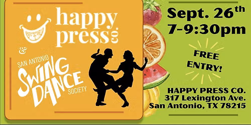 Swing Dance Lesson and Social Dance @ Happy Press Co.