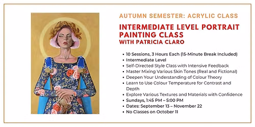 Autumn Semester Acrylic Class: Intermediate Level Portrait Painting