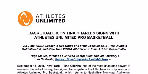 Athletes Unlimited Pro Basketball - Games 3 & 4