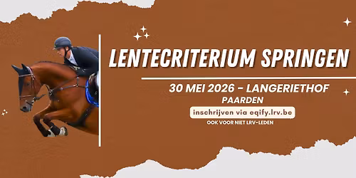 Lentecriterium Springen - Paarden