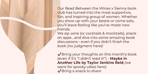 Book Club: Read Between the Wines x Sienna