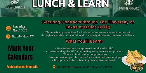 Lunch & Learn: Securing Contracts through The University of Texas at Dallas