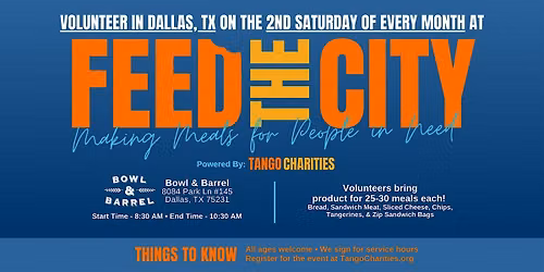 Feed The City Dallas: Making Meals for People In Need