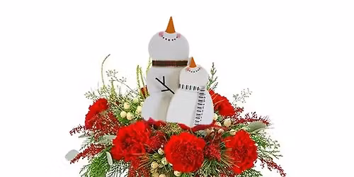 Snowman Floral Arrangement Workshop