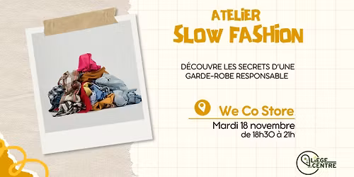 ATELIER SLOW FASHION - WeCo Store (sur inscription)