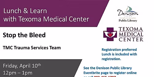 Lunch & Learn with TMC - Stop the Bleed