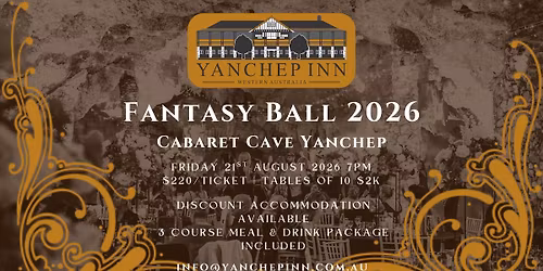 Fantasy Ball Cabaret Cave Yanchep 2026 \u2728