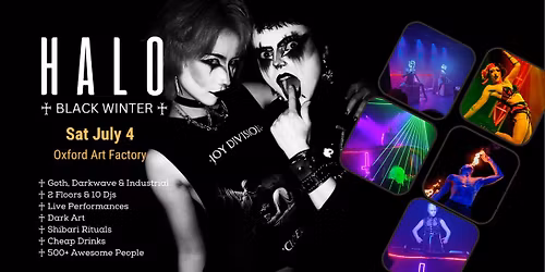 HALO Black Winter  - Goth  \u2020  Industrial \u2020  Alternative Party - July 4