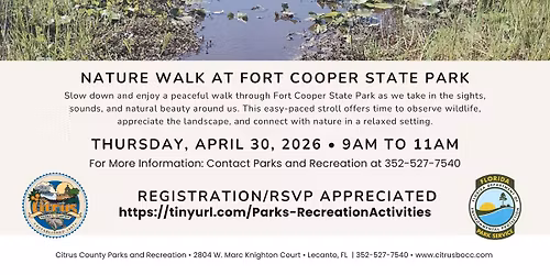 Nature Hike at Fort Cooper State Park