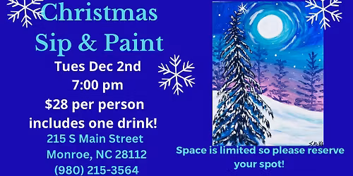 Christmas Sip and Paint At Home Brew