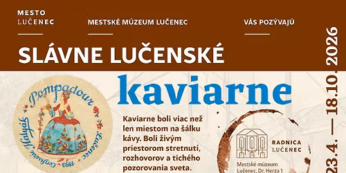 Sl\u00e1vne lu\u010densk\u00e9 kaviarne - v\u00fdstava 