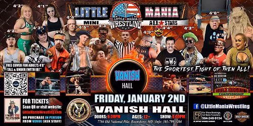 Boonsboro, MD - Little Mania Mini Wrestling @ Vanish Hall