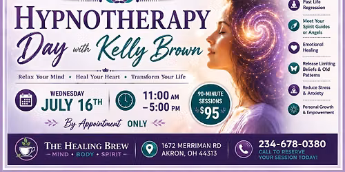 \ud83c\udf1f Hypnotherapy Day with Kelly Brown \ud83c\udf1f