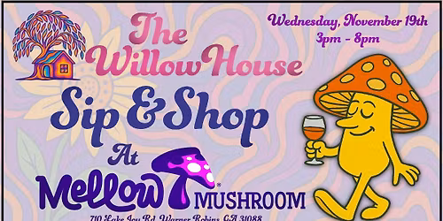Sip & Shop at Mellow Mushroom!