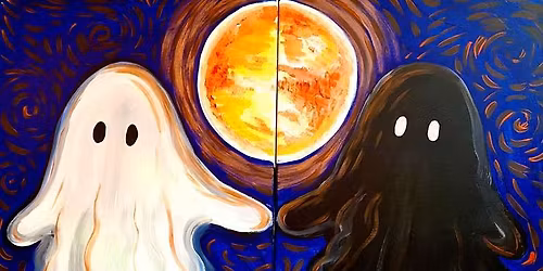 Get Spooky & Sweet Painting \u201cMidnight with My Boo\u201d during this Date Night\ud83d\udc95\ud83d\udc7b