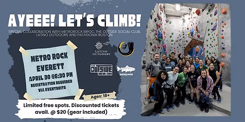 LO BOS | Climb w\/ Latino Outdoors The Outside Social Club & Metrorock BIPOC