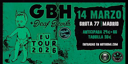 GBH + DEAF DEVILS + MATARTE SERIA POCO en Gruta 77