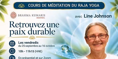 COURS DE M\u00c9DITATION DU RAJA YOGA