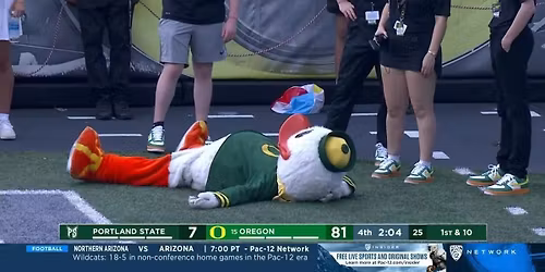 Portland State Vikings at Oregon Ducks Football at Autzen Stadium
