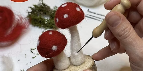 Needle Felting Toadstool Workshop