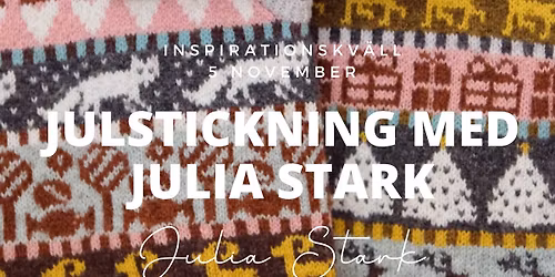 Julstickning med Julia Stark \u2013 Kreativ Inspirationskv\u00e4ll