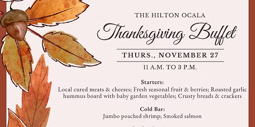 2025 Hilton Ocala Thanksgiving Buffet