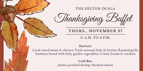 2025 Hilton Ocala Thanksgiving Buffet