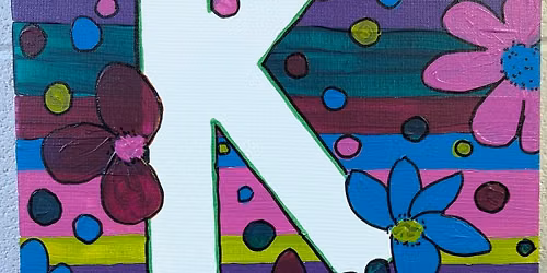 *ALL AGES** Initial Canvas Art Paint Party