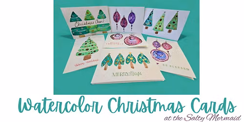 Watercolor Christmas Card Set of 6
