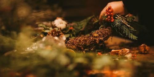 Christmas wreath making