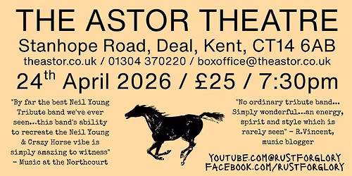 Rust For Glory @ The Astor, Deal, Kent 24\/04\/26