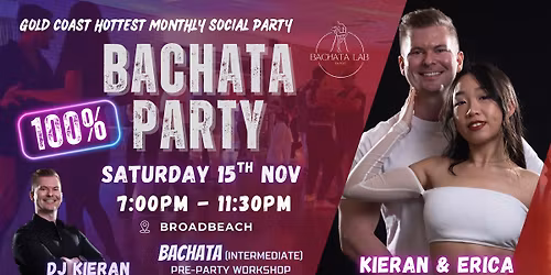 BACHATA PARTY + MUSICALITY WORKSHOP - 15h November