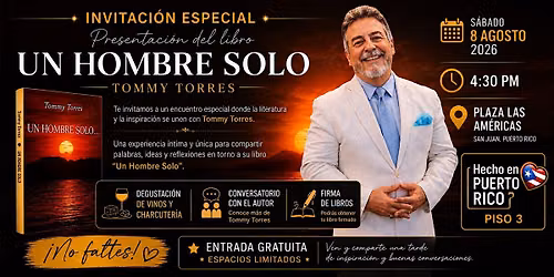 Lanzamiento de Libro \u201cUn hombre solo...\u201d Tommy Torres