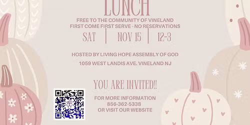 Free Thanksgiving Community Lunch!