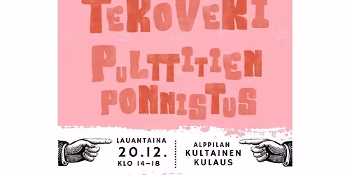 S\u00e4r\u00f6\u00e4 jouluun 2025 | Pulttitien Ponnistus, Tekoveri, Army of Covers