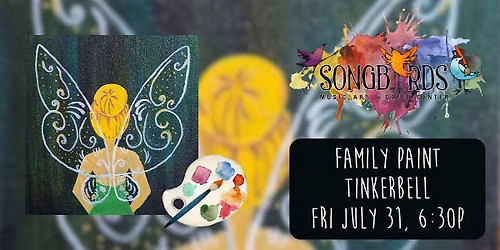 Family Paint Party at Songbirds-Tinkerbell