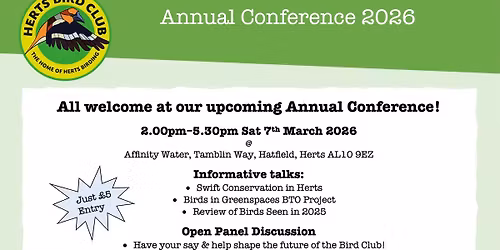 Herts Bird Club Annual Conference 2026