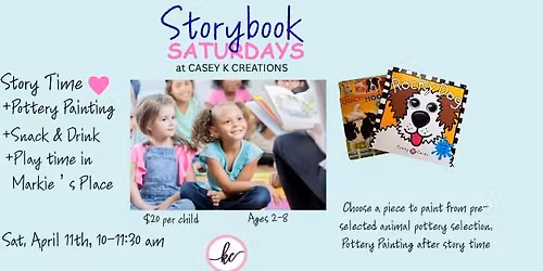 \u2728\ud83d\udcd6 Storybook Saturdays at Casey K Creations Saturday, April 11th \u23f0 10:00 \u2013 11:30 AM