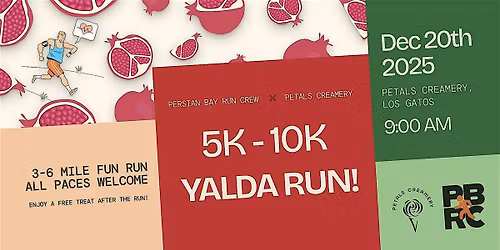Persian Bay Run Crew: Yalda 5K & 10K Social Run (3 Mile & 6 Mile)