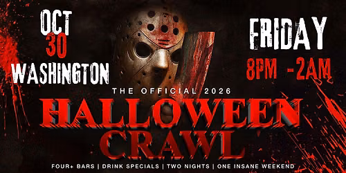 Washington, DC Halloween Bar Crawl \u2014 Halloween Friday, Fri, Oct 30