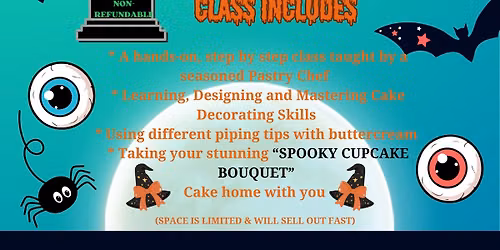 SPOOKY CUPCAKE BOUQUET DECORATING CLASS\ud83d\udd77\ufe0f