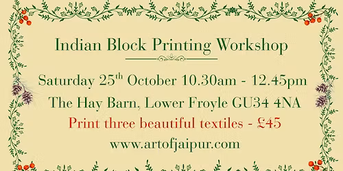 Indian Block Printing Workshop