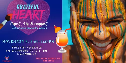 Grateful Heart: A Women\u2019s Paint & Sip Experience- Caribbean Escape