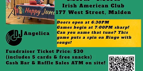 Malden Juneteenth Music Bingo Fundraiser